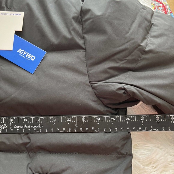 IGYWQ Mens Black Winter Down Jacket Ski Winter Warm Lightweight Packable Size XL - Picture 15 of 16